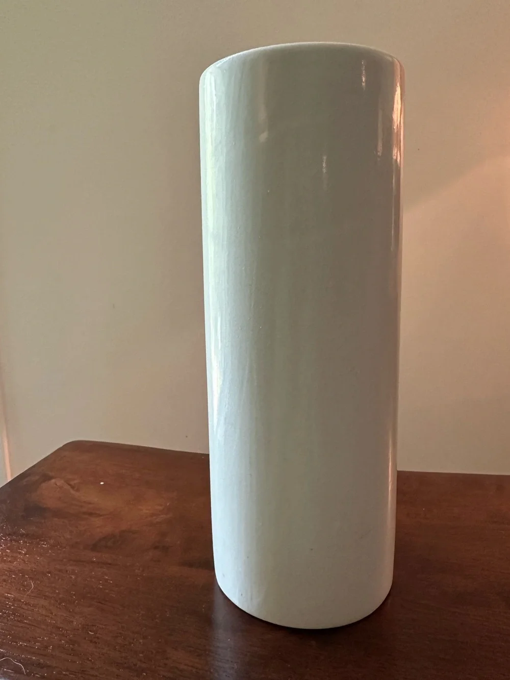ROYA Pottery • cylindrical vase • gray/blue